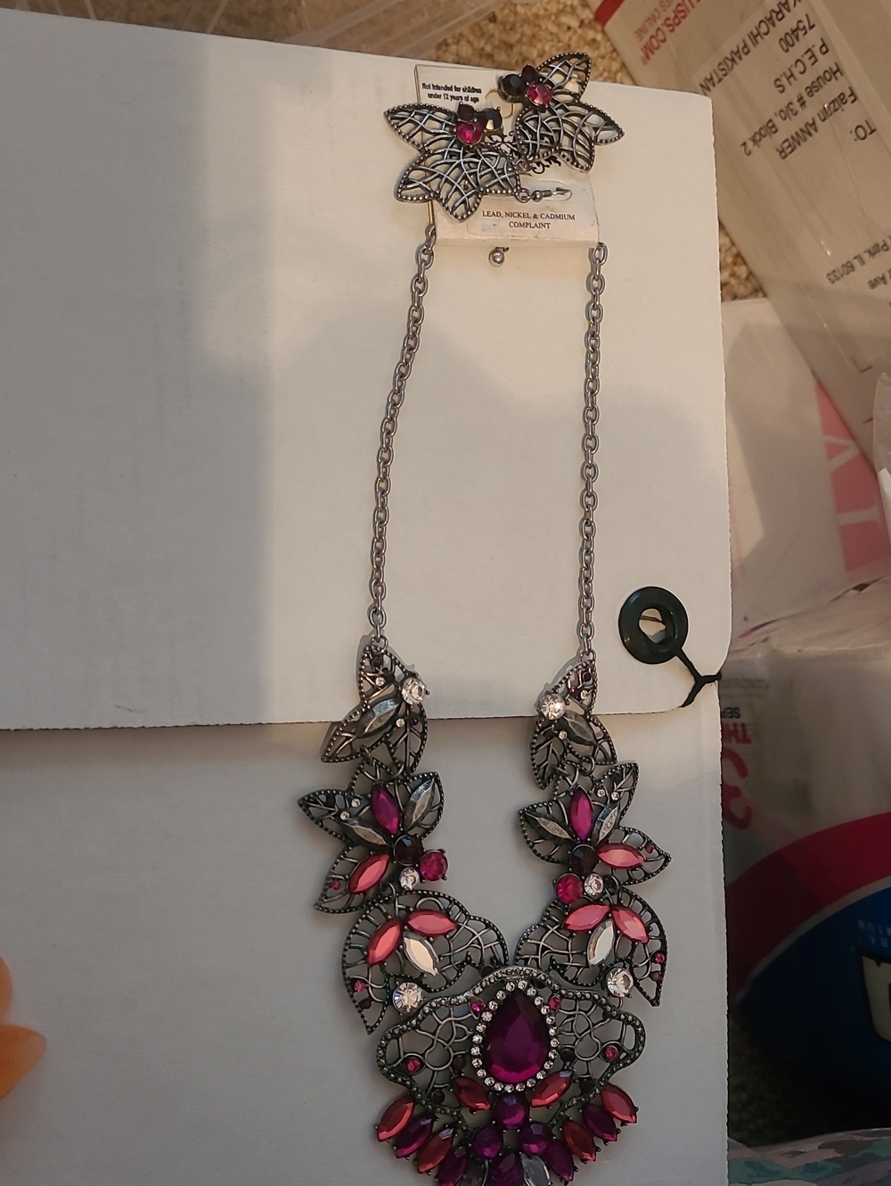 Women's Pink Statement Necklace - Fashion Brand